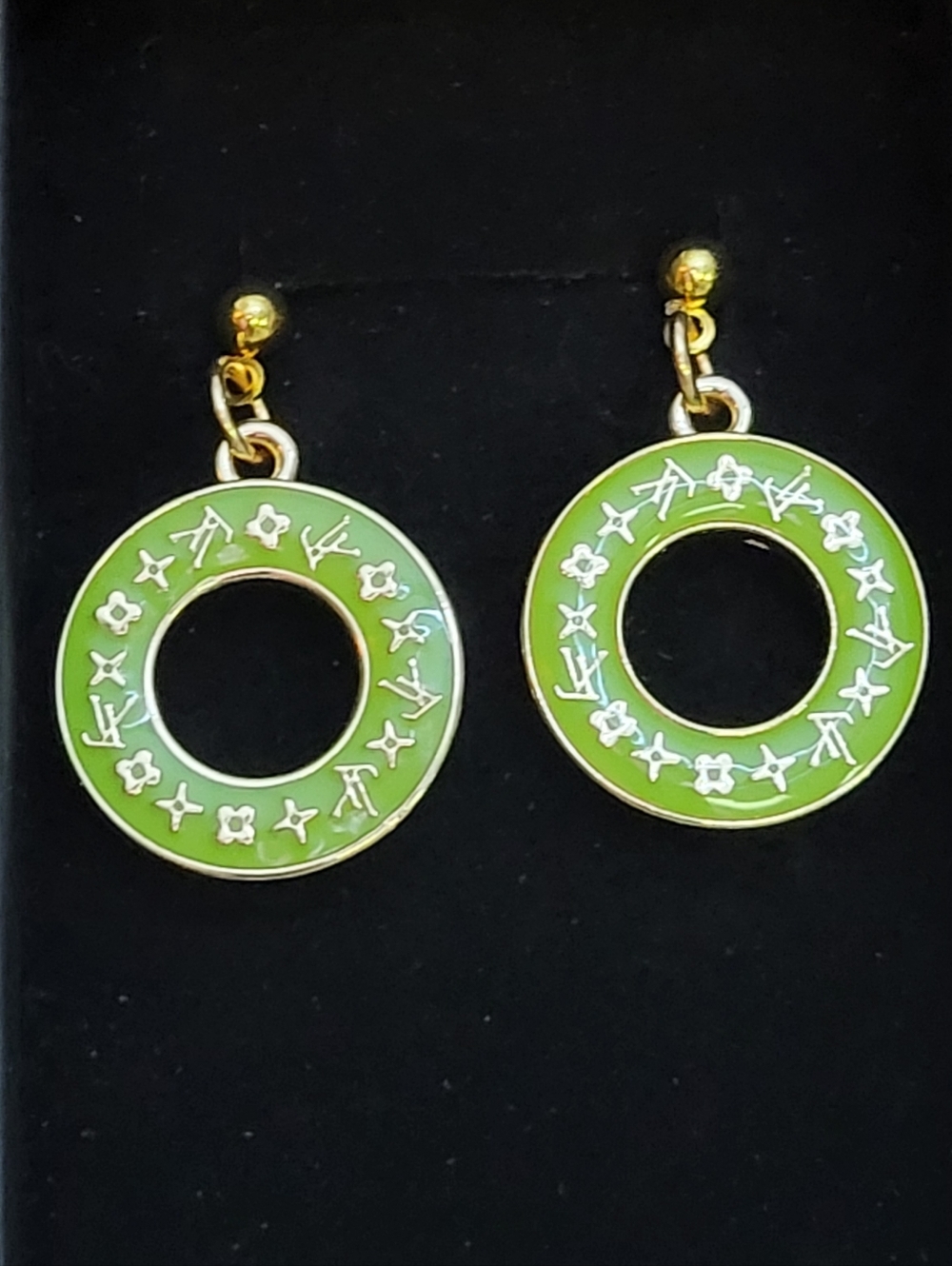 Double Sided LV Zipper Pulls Reworked Earrings